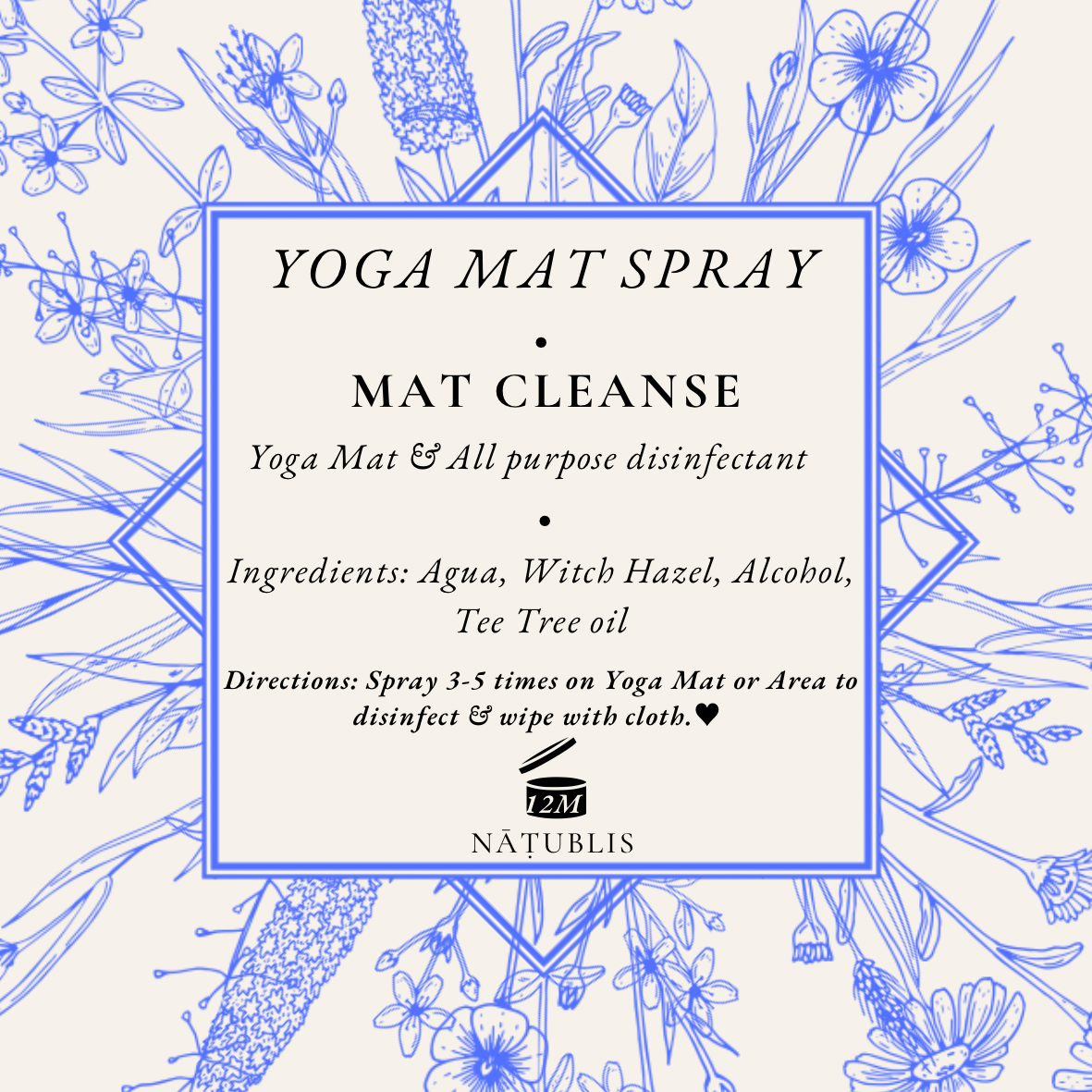 YOGA MAT SPRAY ⟡ MAT CLEANSE